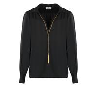 Elisabetta Franchi - Camicia in Georgette con Collana - - Blouses & Shirts - Donna - Nero - S