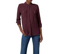 Elisabetta Franchi camicia in georgette con tasche borgogna 46