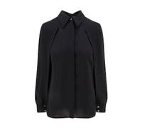 Elisabetta Franchi - Camicia Nera con Maniche a Mantella in Georgette - - Blouses & Shirts - Donna - Nero - M