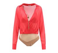 Elisabetta Franchi - Camicia Scollo Ampio a V - - Tops - Donna - Rosso - L