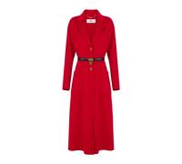 Elisabetta Franchi - Cappotto in doppio tessuto con cintura - - Coats - Donna - Rosso - L