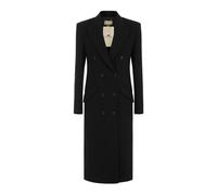 Elisabetta Franchi - Cappotto in tessuto crêpe a doppio strato - - Coats - Donna - Nero - XL