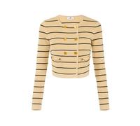 Elisabetta Franchi - Cardigan in Knit Fabric - - Knitwear - Donna - Beige - L