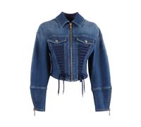 Elisabetta Franchi - Cazadora Denim Zip Botones Dorados - - Jackets - Donna - Blu - L