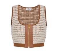 Elisabetta Franchi - Chenille Top con punto waffle - - Tops - Donna - Beige - L
