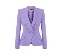 Elisabetta Franchi - Crêpe Double-Breasted Jacket - - Jackets - Donna - Viola - M
