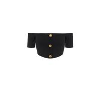 Elisabetta Franchi - Crop Top - - Blouses & Shirts - Donna - Nero - S
