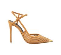 Elisabetta Franchi - Décolleté in camoscio con logo gioiello - - Shoes - Donna - Giallo - 36 EU
