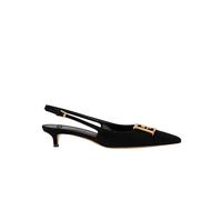 Elisabetta Franchi - Décolleté Slingback in Camoscio - - Shoes - Donna - Nero - 37 EU