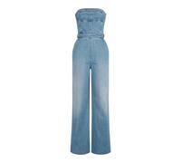 Elisabetta Franchi - Denim Bustier Palazzo Jumpsuit - - Jumpsuits & Playsuits - Donna - Blu - M