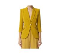Elisabetta Franchi - Double-breasted Crepe Blazer - - Jackets - Donna - Giallo - S