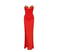 Elisabetta Franchi - Draped Metal-Cups Maxi Dress - - Dresses - Donna - Rosso - S