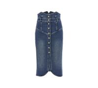 Elisabetta Franchi - Falda Midi Denim - - Skirts - Donna - Blu - M