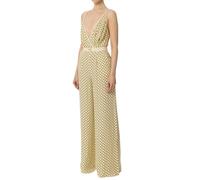 Elisabetta Franchi - Georgette Diamond-Print Jumpsuit - - Jumpsuits & Playsuits - Donna - Multicolore - S