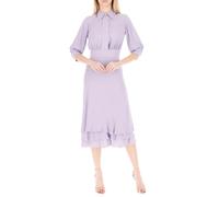 Elisabetta Franchi - Georgette Viscose Dress - - Dresses - Donna - Viola - S