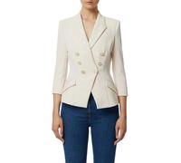 Elisabetta Franchi giacca blazer doppiopetto panna 46