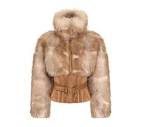 Elisabetta Franchi - Giacca bustier effetto pelliccia - - Jackets - Donna - Marrone - L