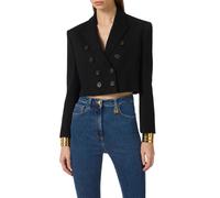 Elisabetta Franchi giacca crop doppiopetto donna nero