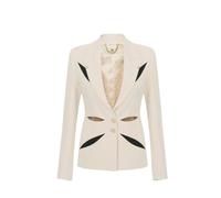 Elisabetta Franchi - Giacca Cut-Out Bicolore - - Jackets - Donna - Beige - S