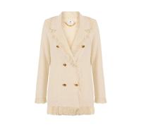 Elisabetta Franchi - Giacca in Maglia Bou on Frange - - Jackets - Donna - Giallo - S