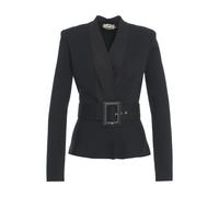 Elisabetta Franchi - Giacca in Maglia con Cintura - - Jackets - Donna - Nero - XL
