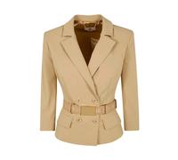 Elisabetta Franchi - Giacca in Tessuto Tecnico Bi-Elastico - - Jackets - Donna - Marrone - S