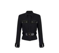 Elisabetta Franchi - Giacca Tech in Vinile Bicolor - - Jackets - Donna - Nero - L