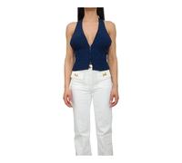 Elisabetta Franchi - Gilet Elegante per un Look Moderno - - Jackets - Donna - Blu - L