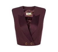 Elisabetta Franchi - Gilet in Crêpe - - Jackets - Donna - Rosso - S