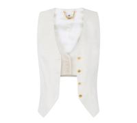 Elisabetta Franchi - Gilet in Lino e Viscosa - - Jackets - Donna - Beige - M