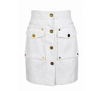 Elisabetta Franchi - Gonna Corta con Bottoni Frontali Cargo - - Skirts - Donna - Bianco - S