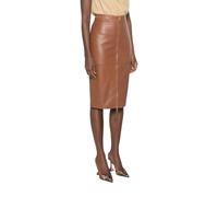 Elisabetta Franchi - Gonna in Pelle con Zip - - Skirts - Donna - Marrone - S