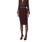 Elisabetta Franchi gonna longuette in maglia borgogna 42