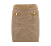 Elisabetta Franchi - Honey Knit Short Skirt - - Skirts - Donna - Beige - M