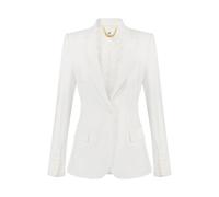 Elisabetta Franchi, ,Jackets ,Donna ,Bianco ,L Giacca con bordo a vivo