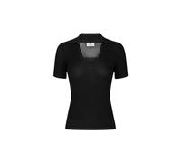 Elisabetta Franchi - Knit Polo with Printed Logo - - Tops - Donna - Nero - S