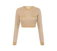 Elisabetta Franchi - Knit Top with Sequins - - Knitwear - Donna - Giallo - M