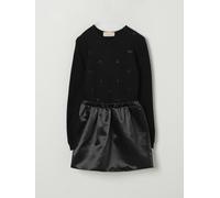 ELISABETTA FRANCHI LA MIA BAMBINA Abito con logo di strass 10 Nero