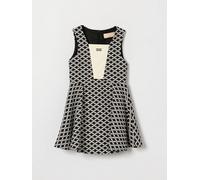 ELISABETTA FRANCHI LA MIA BAMBINA Abito corto con spalle scoperte e monogram 10 Nero
