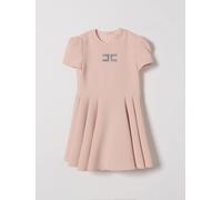 ELISABETTA FRANCHI LA MIA BAMBINA Abito in crepe con monogram 12 Rosa