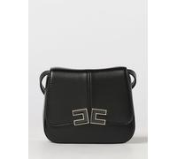 ELISABETTA FRANCHI LA MIA BAMBINA Borsa a tracolla con monogram e logo metallico OS Nero