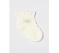 ELISABETTA FRANCHI LA MIA BAMBINA Calze con logo 2 Avorio