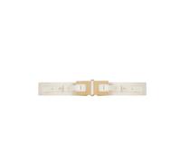 Elisabetta Franchi - Leather Belt with Logo Detail - - Accessories - Donna - Beige - L