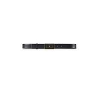 Elisabetta Franchi - Leather Belt With Logo Plaque - - Accessories - Donna - Nero - L