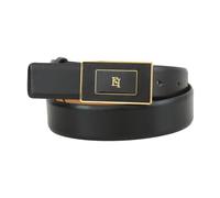 Elisabetta Franchi - Leather Belt With Logo Plaque - - Accessories - Donna - Nero - S