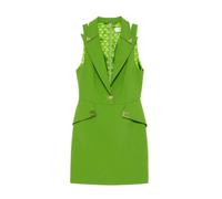 Elisabetta Franchi - Mini abito a doppio strato in crêpe stretch - - Dresses - Donna - Verde - 2XL