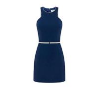 Elisabetta Franchi - Mini Abito Blu con Dettagli Piping - - Dresses - Donna - Blu - L