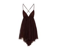 Elisabetta Franchi - Mini Abito con Pizzo Floreale - - Dresses - Donna - Marrone - S