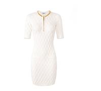 Elisabetta Franchi - Mini abito in maglia a rombi c - - Dresses - Donna - Bianco - M