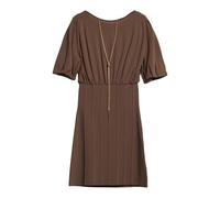 Elisabetta Franchi - Mini Abito in Maglia con Cintura Gioiello - - Dresses - Donna - Marrone - XL